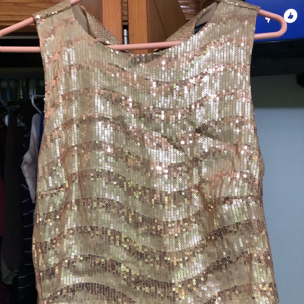 Gold crop top